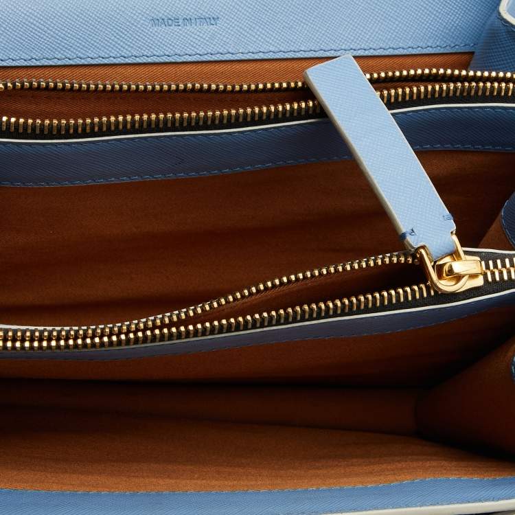 Pre Owned Marni Blue Leather Medium Flap Trunk Shoulder Bag