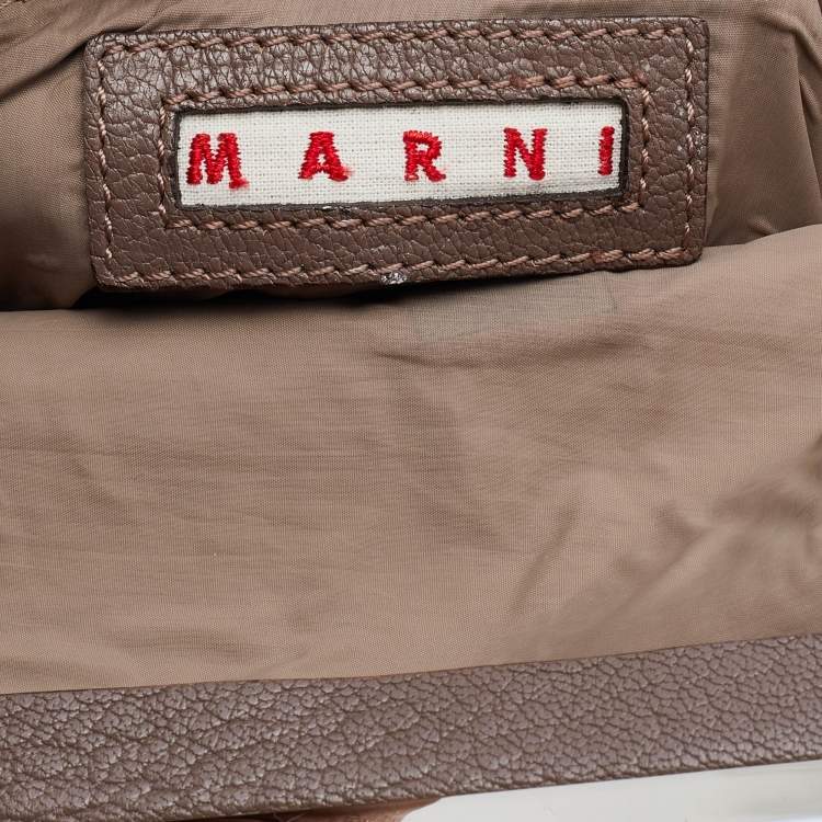 Pre Owned Marni Brown Leather Frame Bag