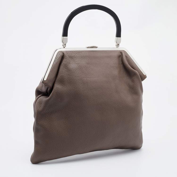 Pre Owned Marni Brown Leather Frame Bag
