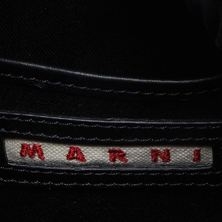 Pre Owned Marni Multicolor Leather Coffer Drawstring Clutch Bag