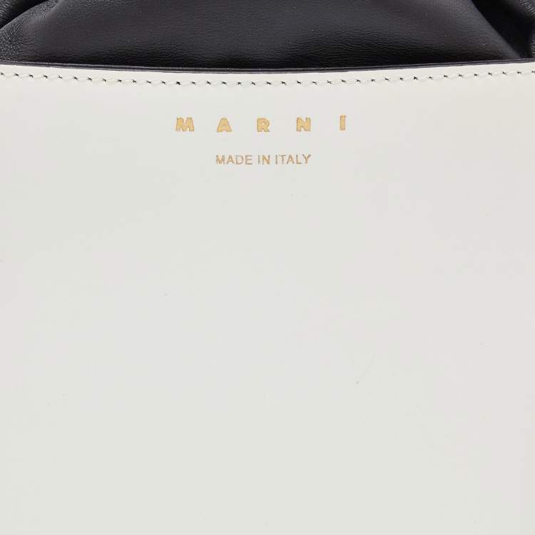 Pre Owned Marni Multicolor Leather Coffer Drawstring Clutch Bag
