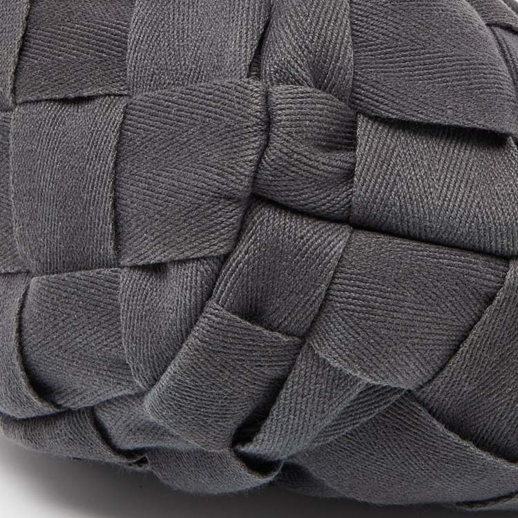 Pre Owned Marni Grey Woven Canvas Bucket Bag
