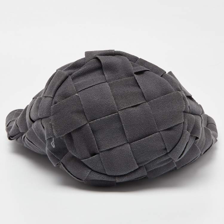 Pre Owned Marni Grey Woven Canvas Bucket Bag