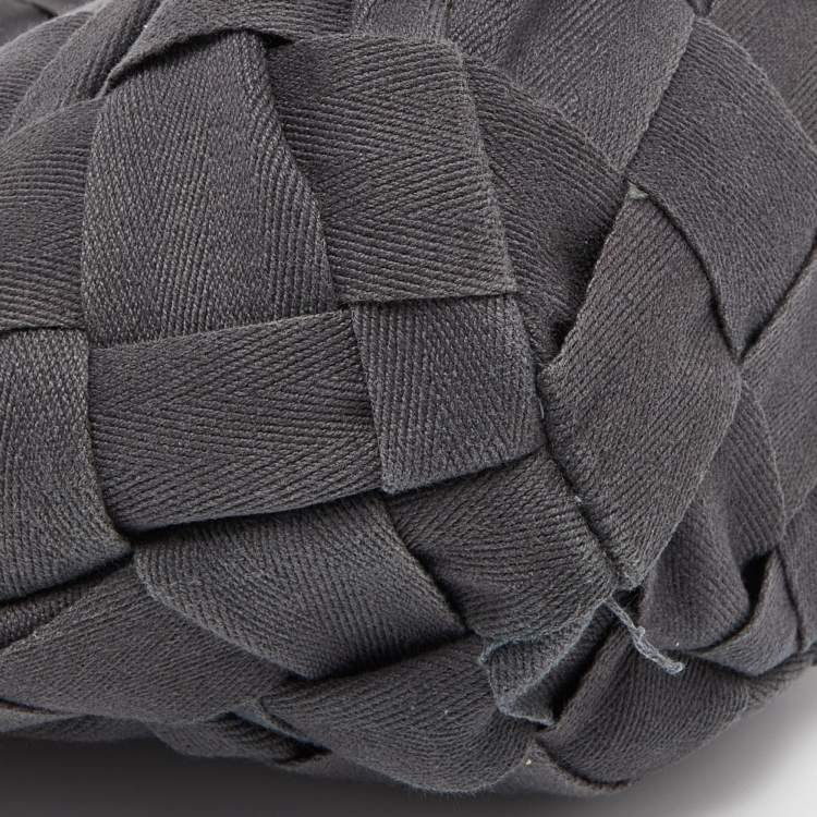 Pre Owned Marni Grey Woven Canvas Bucket Bag