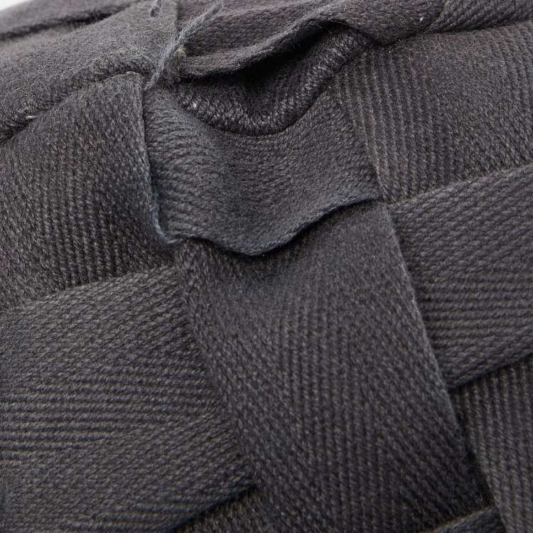Pre Owned Marni Grey Woven Canvas Bucket Bag