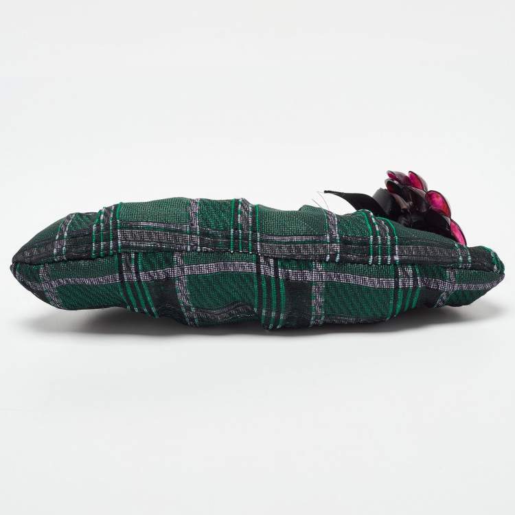 Pre Owned Marni Green Fabric Frame Clutch