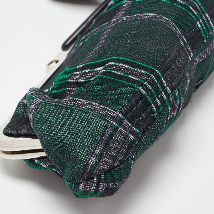Pre Owned Marni Green Fabric Frame Clutch