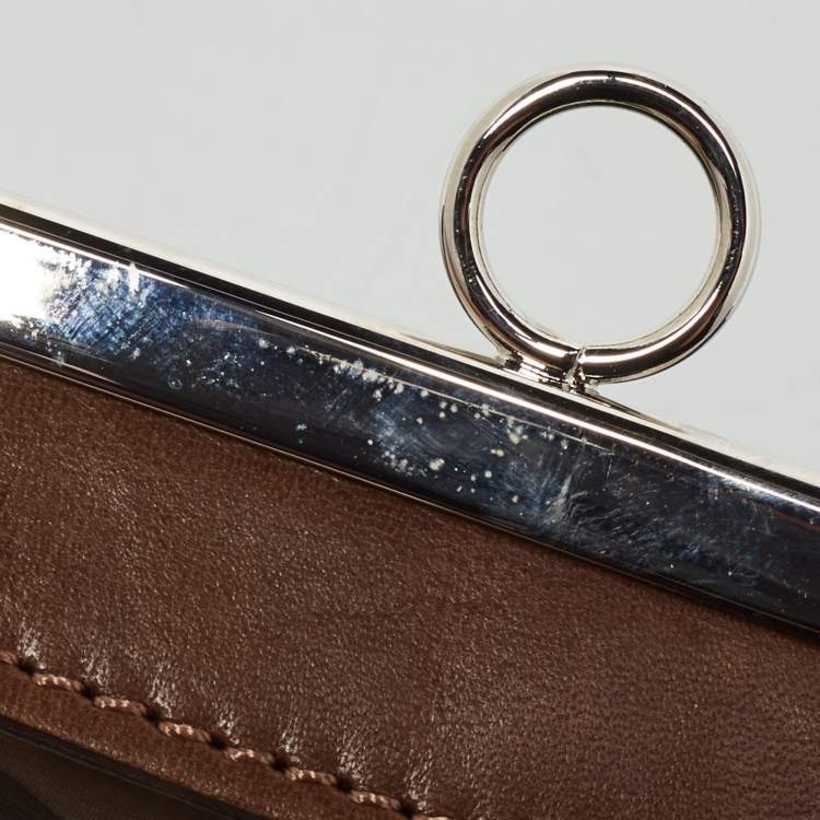 Pre Owned Marni Green Fabric Frame Clutch