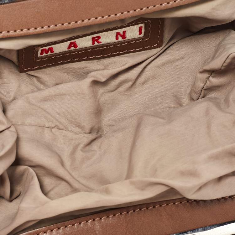 Pre Owned Marni Green Fabric Frame Clutch