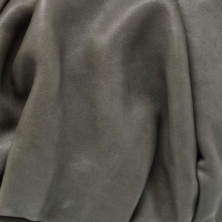 Pre Owned Marni Grey Pleated Leather Hobo