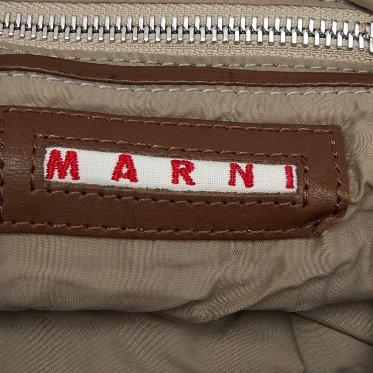 Pre Owned Marni Purple Suede and Leather Frame Shoulder Bag