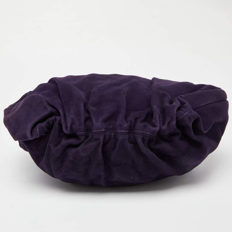 Pre Owned Marni Purple Suede and Leather Frame Shoulder Bag