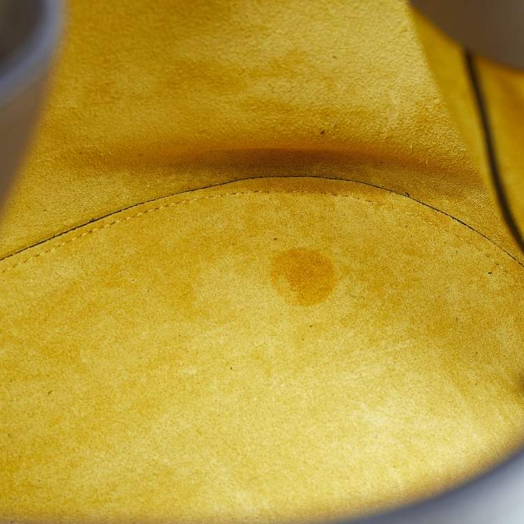 Pre Owned Marni Olive Green Leather Pannier Bucket Bag