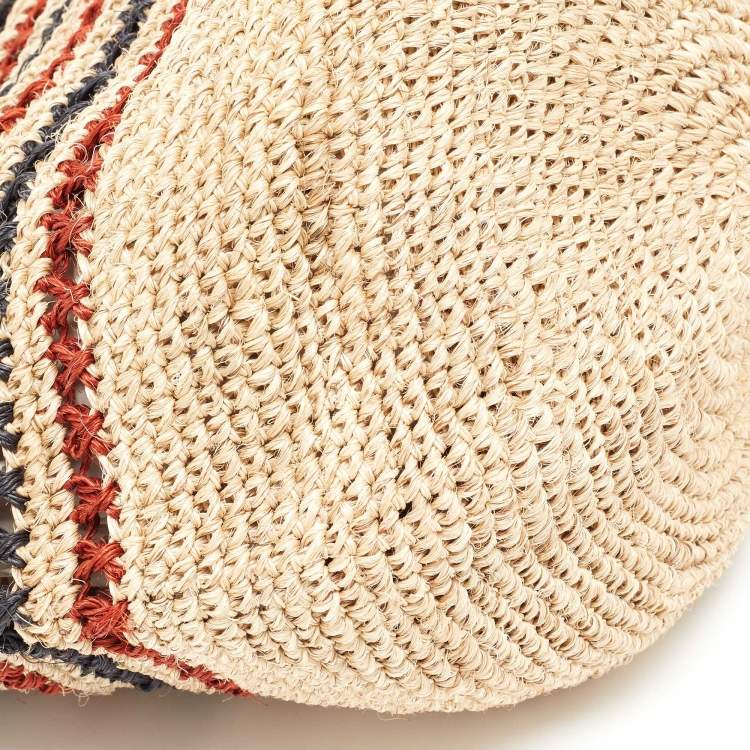 Pre Owned  Marni Multicolor Crochet Raffia Market Hobo