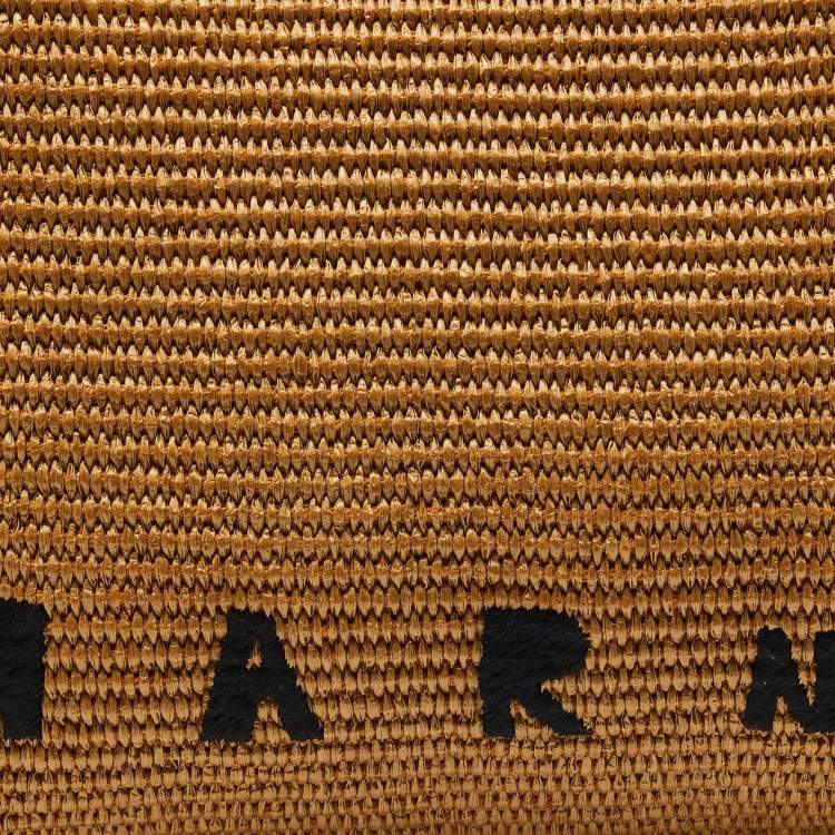 Pre Owned Marni Beige/Brown Raffia and Leather Tote 
