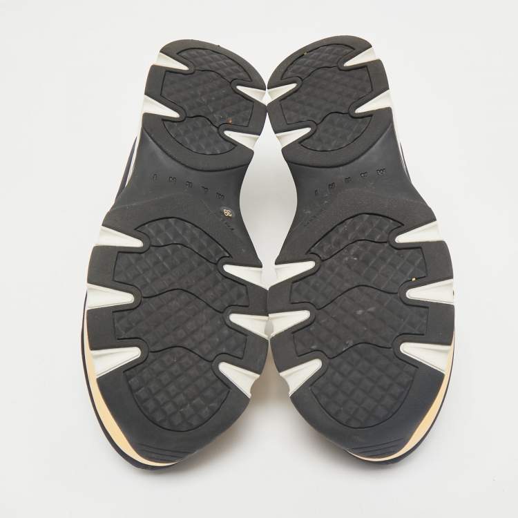 Pre Owned Marni Black Nylon Platform Bungee Sneakers Size 39