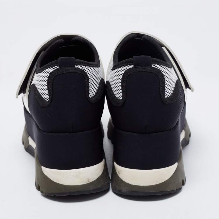 Pre Owned Marni Multicolored Neoprene and Leather Velcro Strap Sneakers Size 38