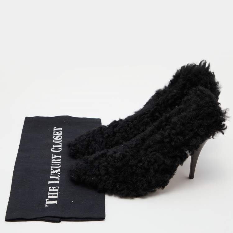 مملوكة مسبقًا Marni Black Shearling Pumps Size 37