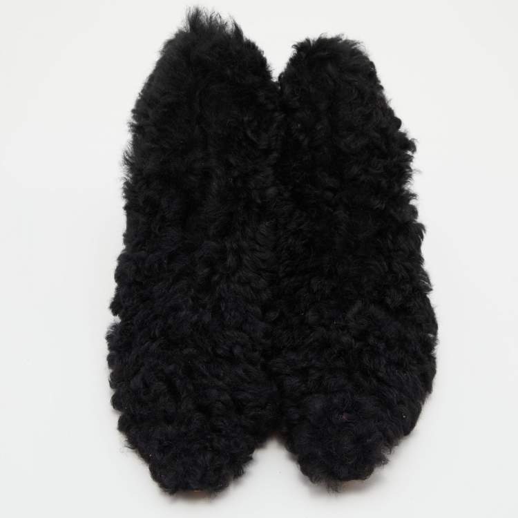 مملوكة مسبقًا Marni Black Shearling Pumps Size 37