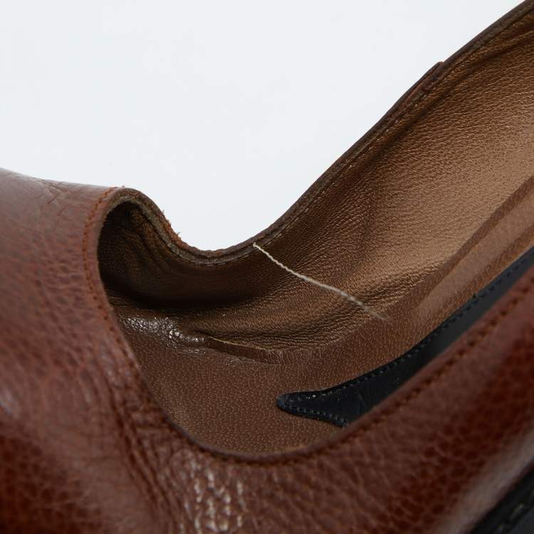 Pre Owned Marni Brown Leather Platform Pumps Size 40