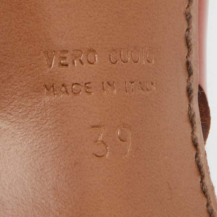 Pre Owned Marni Brown Leather Slingback Sandals Size 39