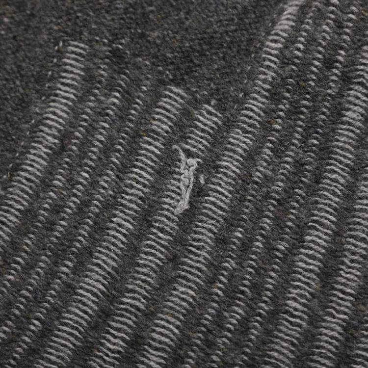 Pre Owned Martha Porter Grey Rib Knit Long Cardigan