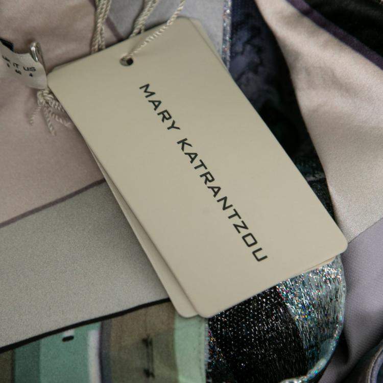 Pre Owned Mary Katrantzou Multicolor Lurex Insert Jacquard Desert Walker Sleeveless Lupin Dress S