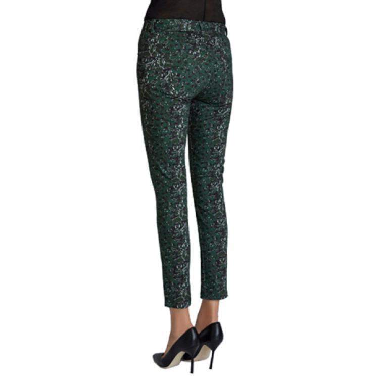 Pre Owned Mary Katrantzou Peacock Green Printed Skinny Jeans S
