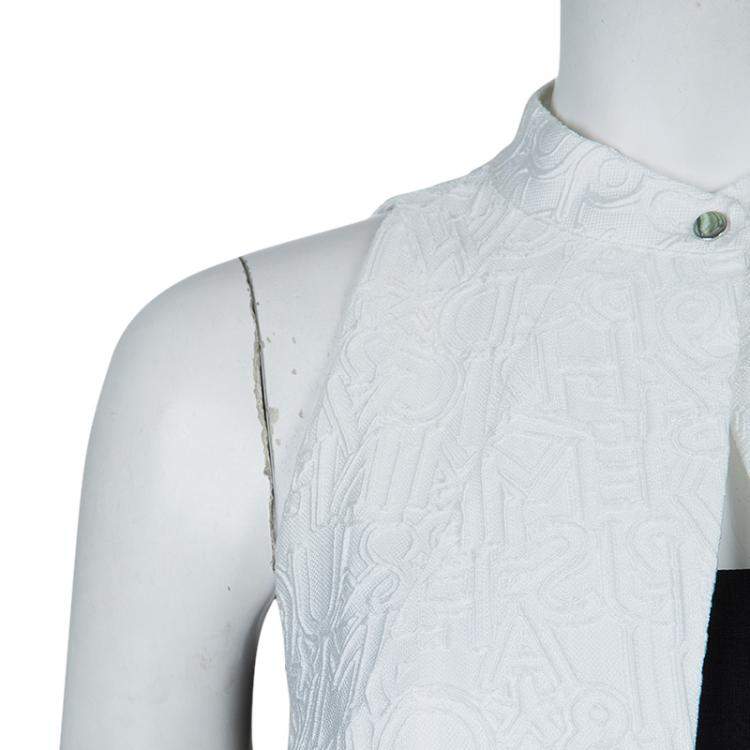Pre Owned Mary Katrantzou White Textured Vest M