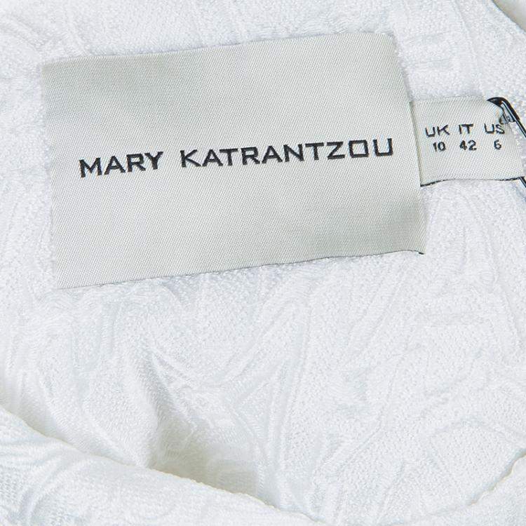 Pre Owned Mary Katrantzou White Textured Vest M