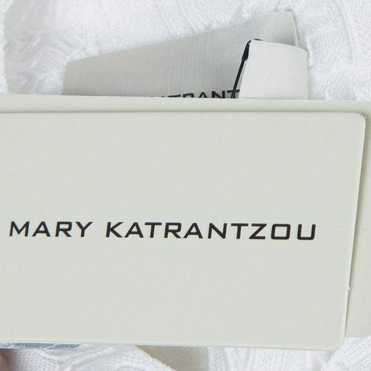 Pre Owned Mary Katrantzou White Textured Vest M