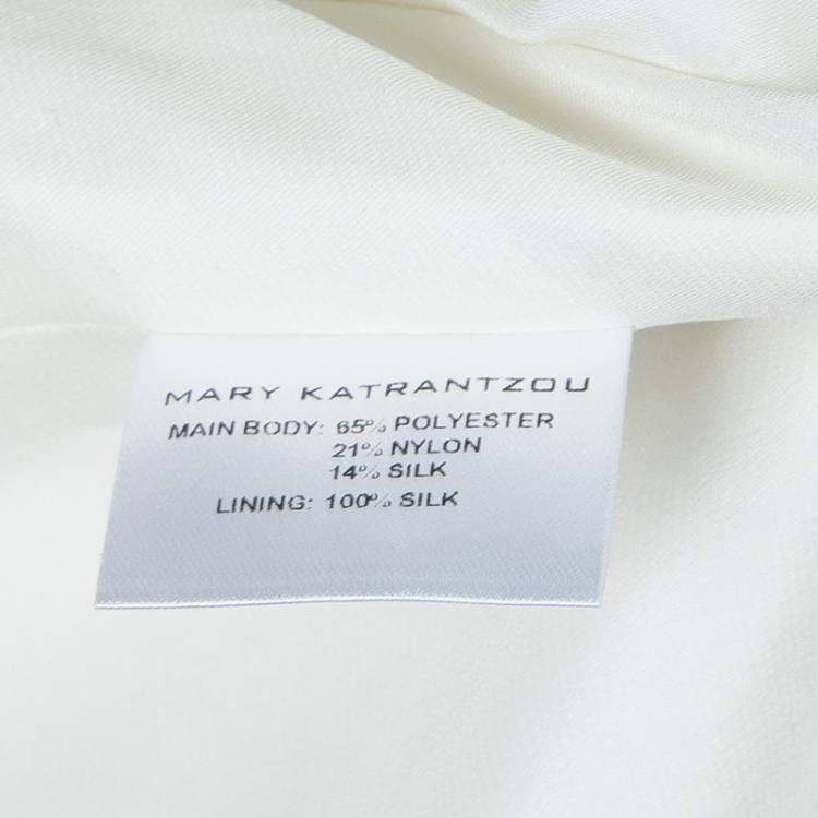 Pre Owned Mary Katrantzou White Textured Vest M