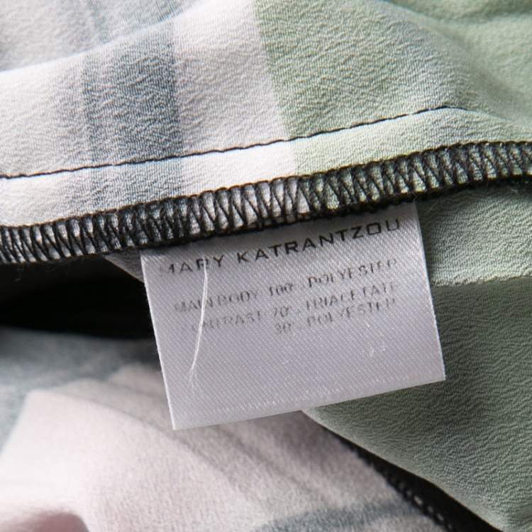 Pre Owned Mary Katrantzou Multicolor Graphic Viola Striped Plisse Pelar Skirt M