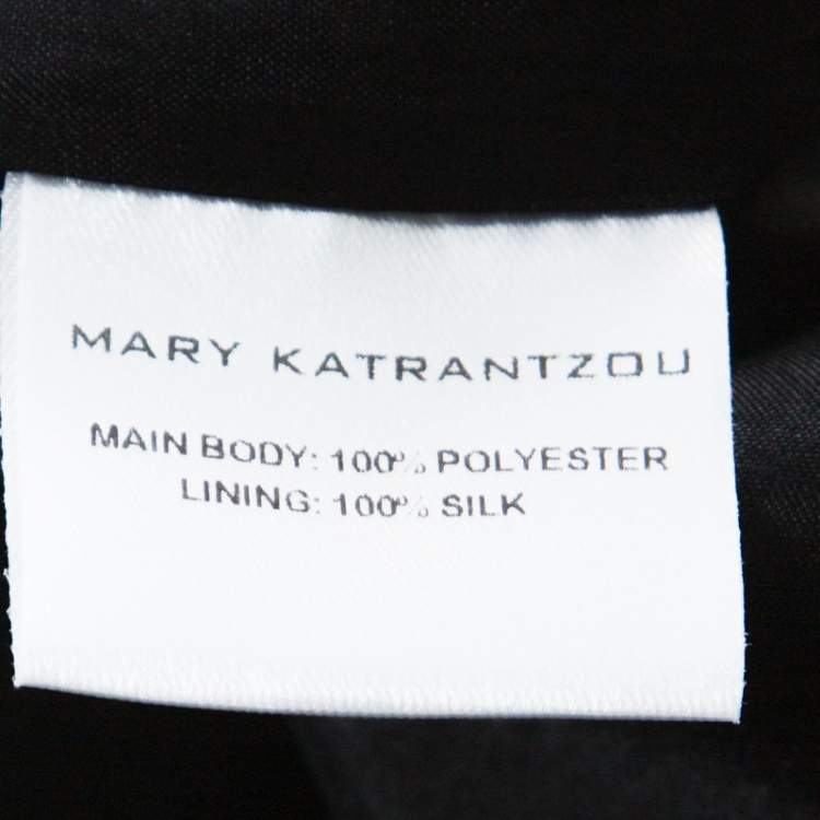 Pre Owned Mary Katrantzou Black Floral & Stripe Print Short Algernon Skirt S