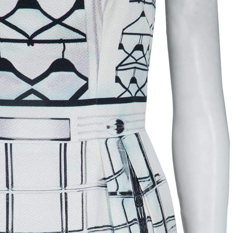 Pre Owned Mary Katrantzou Printed Strapless Dress M