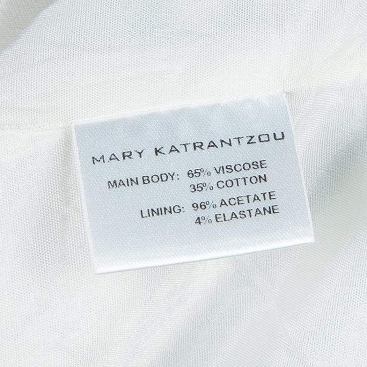 Pre Owned Mary Katrantzou Printed Strapless Dress M