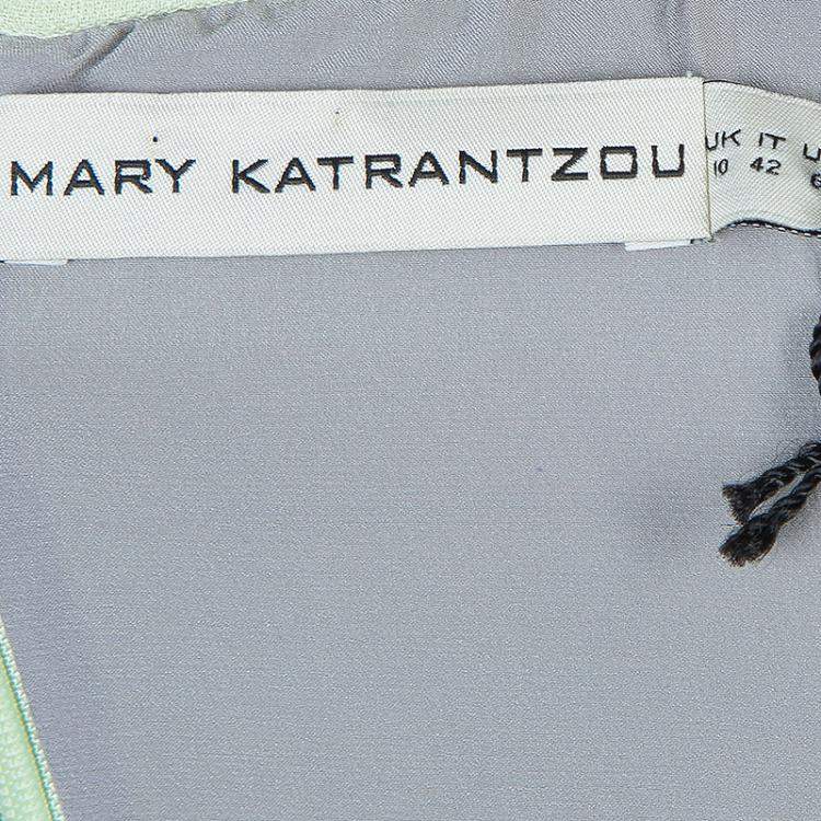 Pre Owned Mary Katrantzou Green Embellished Top M