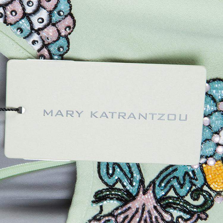Pre Owned Mary Katrantzou Green Embellished Top M