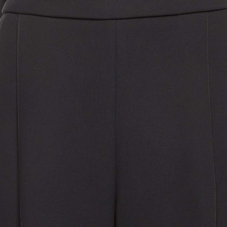 Pre Owned Maticevski Black Crepe Pleated Wide Leg Trousers M/L