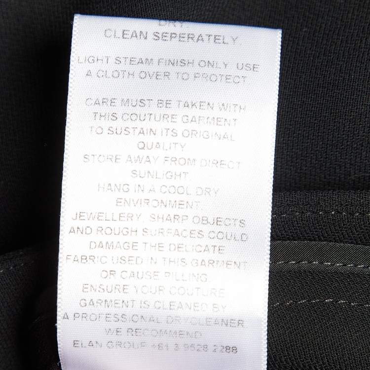 Pre Owned Maticevski Black Crepe Pleated Wide Leg Trousers M/L