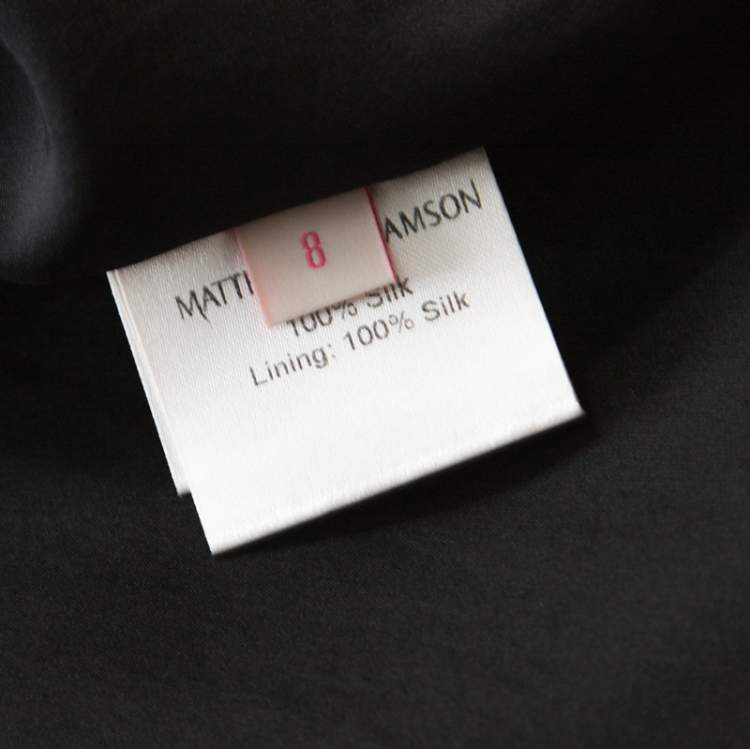 Pre Owned Matthew Williamson Black Silk Sequin Embellished Long Sleeve Top S