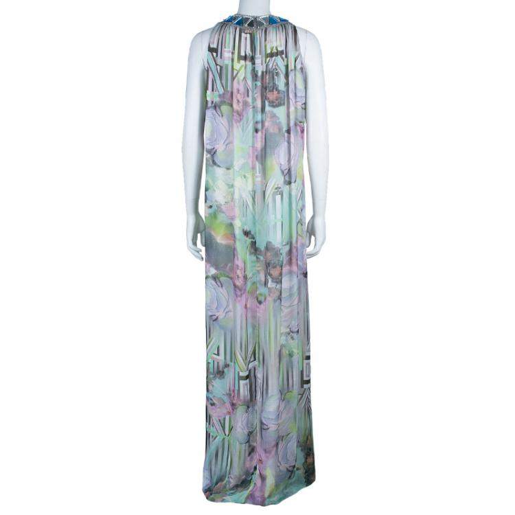 Pre Owned Matthew Williamson Multicolor Embellished Maxi Dress M