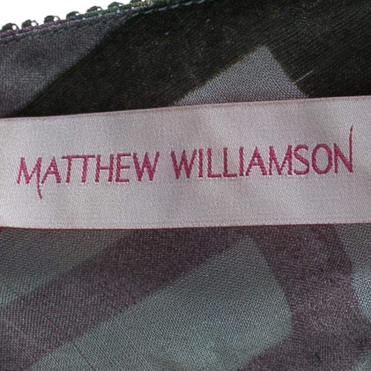 Pre Owned Matthew Williamson Multicolor Embellished Maxi Dress M