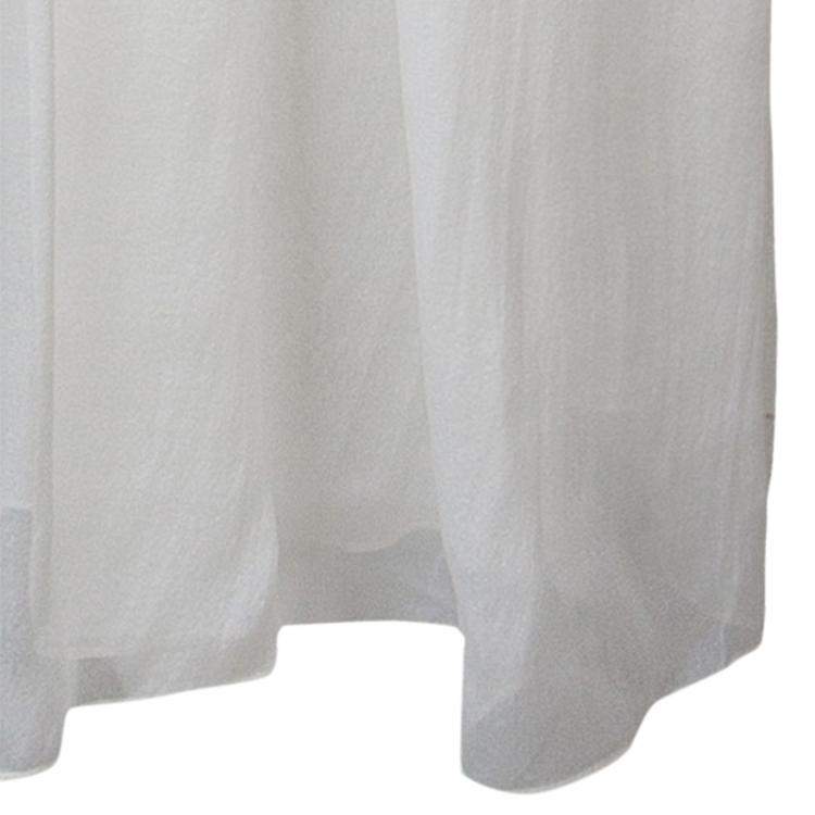 Pre Owned Matthew Williamson Cream Embellished Gown S