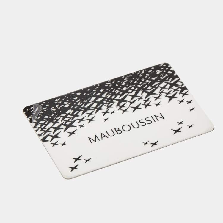 Pre Owned Mauboussin Divine Star Diamond 18k Yellow Gold Rhodium Plated Ring Size 53