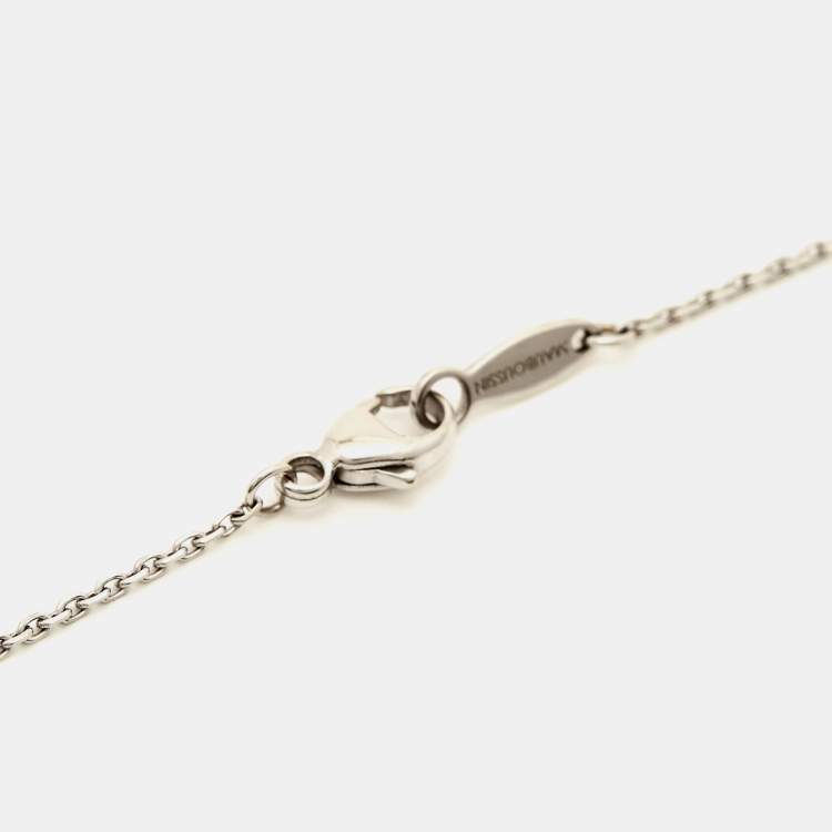Pre Owned Mauboussin Valentin For You Star Diamond 18k White Gold Necklace