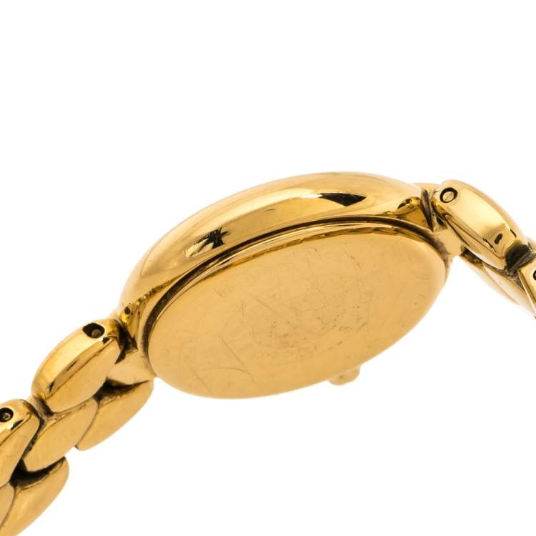 Pre Owned Maurice Lacroix White Dial Yellow Gold Plated 59608 Women's Wristwatch 22 mm