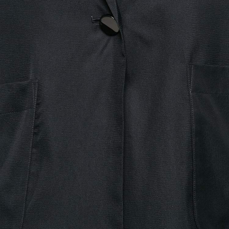 Pre Owned MAX & Co. Navy Blue Crepe Jacket M