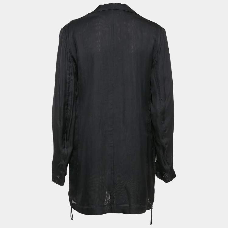 Pre Owned MAX & Co. Navy Blue Crepe Jacket M