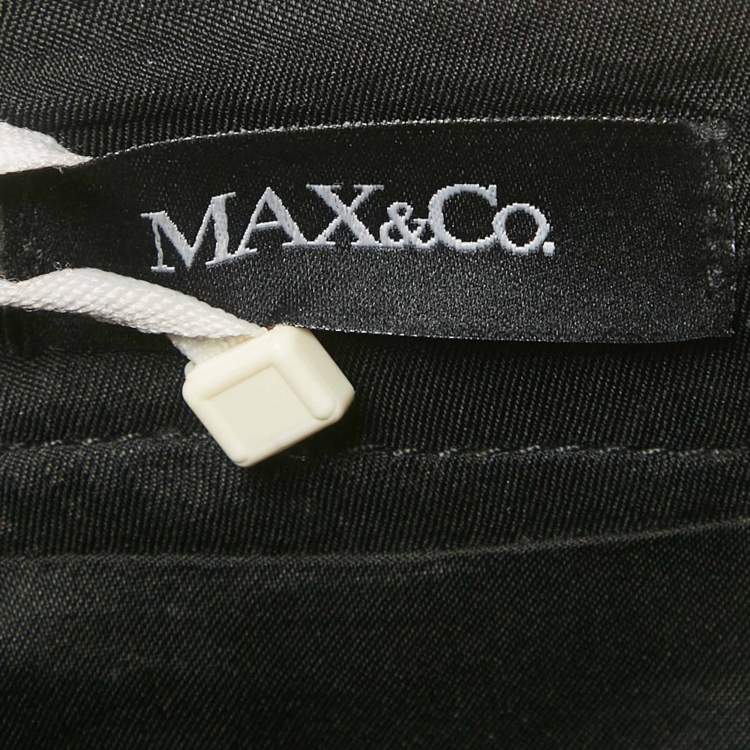 Pre Owned Max & Co. Black/White Chevron Patterned knit Short Skirt M